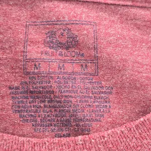 Fruit‎ of the Loom Red Heather Longsleeve Top Pullover Tshirt Sweater Medium thumbnail 3