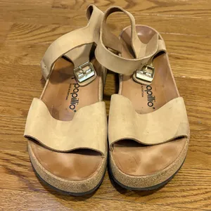 Birkenstocks | Papillo Brand Sandals Ankle Buckle Size 42 Women 11.5 Neutral Tan thumbnail 1