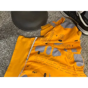 Nike Sportswear Cropped Sweatshirt Orange All Over Print Graphic Pullover Womens thumbnail 4