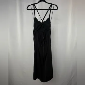 NWT Abercrombie‎ & Fitch Criss Cross Back Midi Dress in Black Size Large thumbnail 6