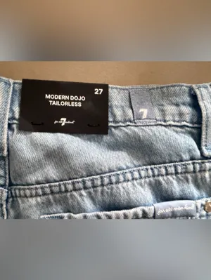7 For All Mankind Modern Dojo Tailorless Buford Jeans High Rise Denim Women's 27 thumbnail 4