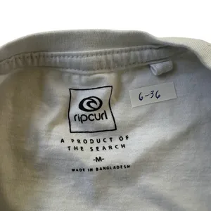 Rip Curl White Printed Crop T-shirt Women Size Medium | 6-36 thumbnail 3