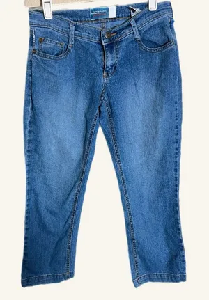 Liz Claiborne‎ Blue Capri Jeans Classic Style size 6 2000s thumbnail 1