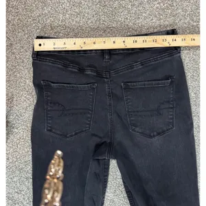 American Eagle Curvy Hi-Rise Jegging Black Skinny Jeans Womens 10 Regular thumbnail 4