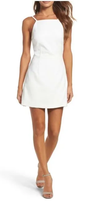 French Connection Whisper Light Sheath Minidress. 4. Ivory. NWT thumbnail 1