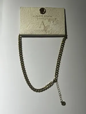 Altar’d State A Gold Tone Stainless Steel Choker Necklace NWT thumbnail 3