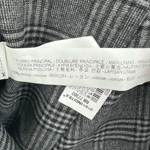Zara Woman NWT Double Breasted Gray Checkered‎ Blazer Jacket Size XS thumbnail 5