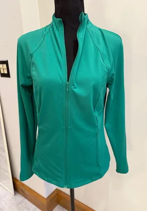 Tommy Bahama Women’s Everyday Active Green zip up Jacket size S thumbnail 1
