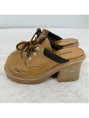 Y2K Work Boot Clogs Mules Chunky Lug Sole Platform 90s Hiker Vintage High Heel 7 thumbnail 3