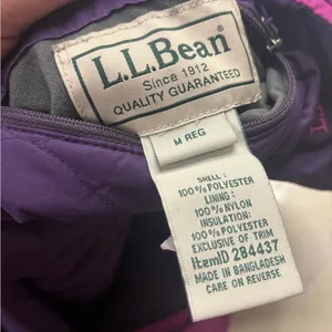 LL Bean Womens Purple Short Purple Pink Reversible Full Zip Vest Size Medium thumbnail 3