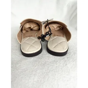 ZARA Women’s Slides Mules Slip Ons Loafers Open Back Sz 38 7.5 Tan shoes thumbnail 3