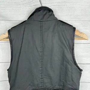Horseware Ireland Womens size XS Waxed Canvas Leather Trim Quilted Barn Vest thumbnail 8