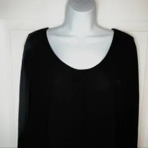 Ya Los Angeles Sweater Swing Button Dress Black M thumbnail 4