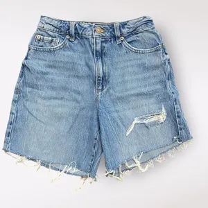 Garage Denim Wide Leg Distressed Shorts Womens Size 3‎ Blue Streetwear thumbnail 1