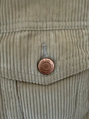 Aritzia Wilfred Free Corduroy Trucker Jacket Tan Camel Raw Hem XXS Oversized thumbnail 5