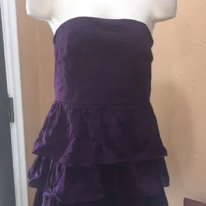 Express strapless ruffled dress thumbnail 2