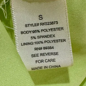 Vintage Y2K No Comment Green Abstract Swirl Mesh Lettuce Trim Mini Dress Small thumbnail 7