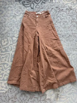 Rapsodia Wide Leg Palazzo Pants Skirt Style Boho Flowy Terracotta Brown 26 thumbnail 4