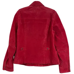 Coldwater Creek Y2K Suede Jacket Sz M Red Boho Western Snaps Cottage Ranchcore thumbnail 5