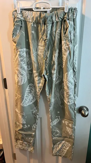 Kaktus Green Linen Pants thumbnail 1