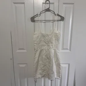 SABO Linen Mini Dress Ivory Graduation Dress Size Small thumbnail 2