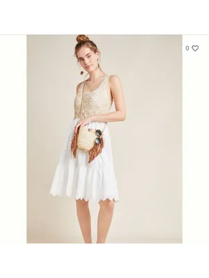 Anthropologie Beckett Crochet Eyelet Dress – Size Medium thumbnail 2