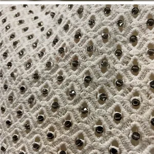 Zara cream / ivory / off white sequin embellished crochet mini skirt thumbnail 3