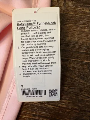 Lululemon Softstreme Funnel-Neck Pullover Women S Strawberry Mist Pink NWT thumbnail 10
