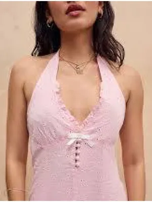 Kimchi Blue Urban Outfitters Charlotte Halter Neck Mini Dress thumbnail 1