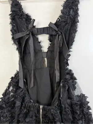 For Love and Lemons, Astrid, black, open back mini dress XS thumbnail 10