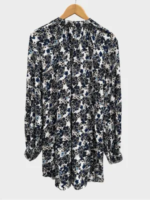 Free People Mock Neck Floral Smocked Yoke Tunic thumbnail 5