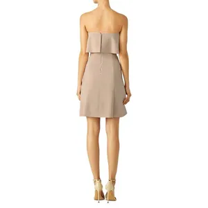 Elizabeth and James‎ Mini Dress 8 Biscuit Pink Hickory Bandeau Strapless Gala thumbnail 5