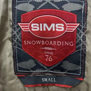 Sims Snowboard Ski Jacket Hood Winter Size Small‎ Brown With Green Lining thumbnail 16