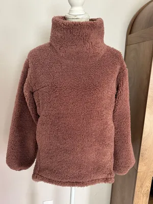 Lululemon Cozy Plush Sherpa Funnel Neck Sweater - Mauve size 2 thumbnail 1