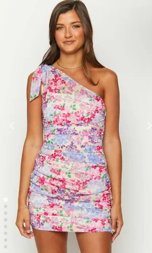 Beginning Boutique Alyse Pink Chiffon Mini Dress thumbnail 1