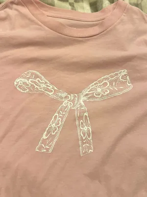 pink bow shirt Size L thumbnail 2