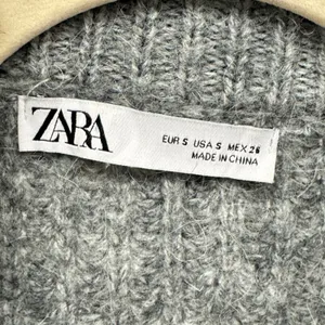 Zara Gray Marl Alpaca Wool Blend Chunky Knit Cropped Cardigan 9598/151 thumbnail 7