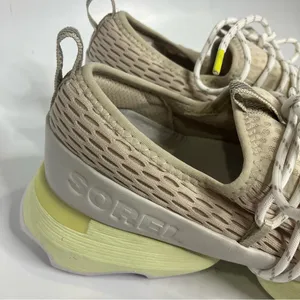 Sorel kinetic impact lace up sneakers women’s size‎ 10 tan yellow activewear thumbnail 3