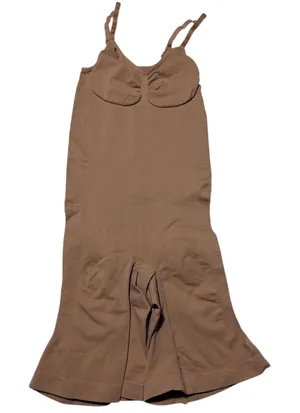 Comfort by Real Seamless Shaping Bodysuit Shorts Beige Large thumbnail 1