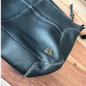 The Sak Vintage 2000's Y2K Indie Sleaze Pebbled Leather Hobo 90s Baguette Bag thumbnail 3
