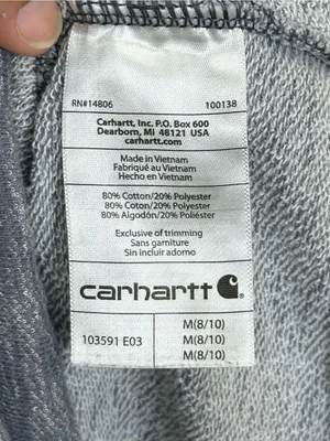 Carhartt Women’s Relaxed Fit Gray Heather Pullover Hoodie Size M 8/10 thumbnail 12