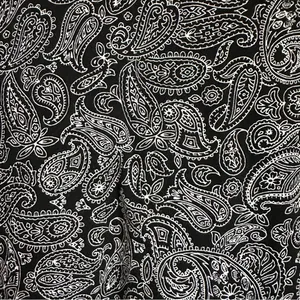 Lauren Ralph Lauren Black White Paisley Ruffle Front Long Sleeve Blouse Sz S thumbnail 10