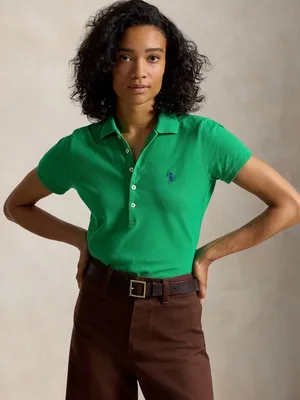 Polo Ralph Lauren Slim Fit Stretch Polo Shirt | Size: M | Billiard thumbnail 1