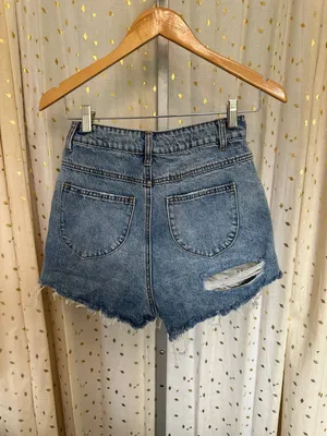 Princess Polly Women's Distressed Medium Wash Raw Frayed Hem Denim Shorts 4 thumbnail 3