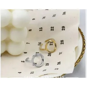 NEW Women's Solid Circle Ring Adjustable Gold‎ Plated S925 thumbnail 5