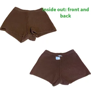 Reformation Brown Knit Sweater Elastic Waist Shorts (L) thumbnail 9