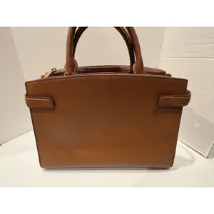 Michael Kors Leather Karla Small EW Top Handle Satchel Bag Crossbody Luggage thumbnail 7