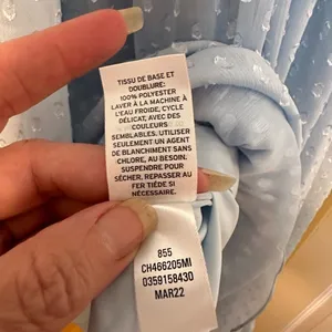 CHELSEA 28 Light Blue Ruffle Neck Spaghetti Strap MIDI Dress size Medium EUC thumbnail 8