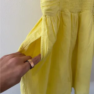 Aerie Yellow Smocked Keyhole Beachy Romantic Summer Yellow Romper size small thumbnail 12
