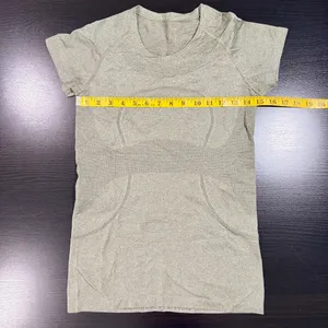 Women’s Lululemon Heathered Fatigue Green Swiftly Tech Crew Neck Tee Size 6 thumbnail 5